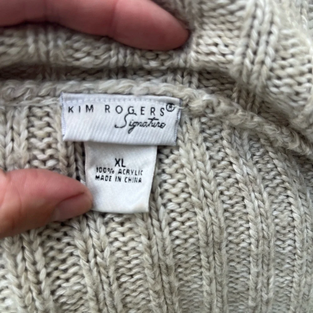Kim Rogers XL Cozy Cream Button-Up Women's Cardigan Sweater - Picture 7 of 7